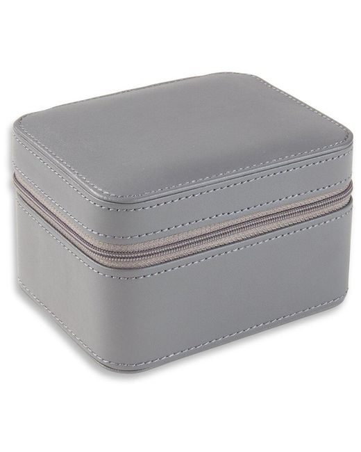 Bey-berk Gray Genuine Leather 2-Watch Storage Case