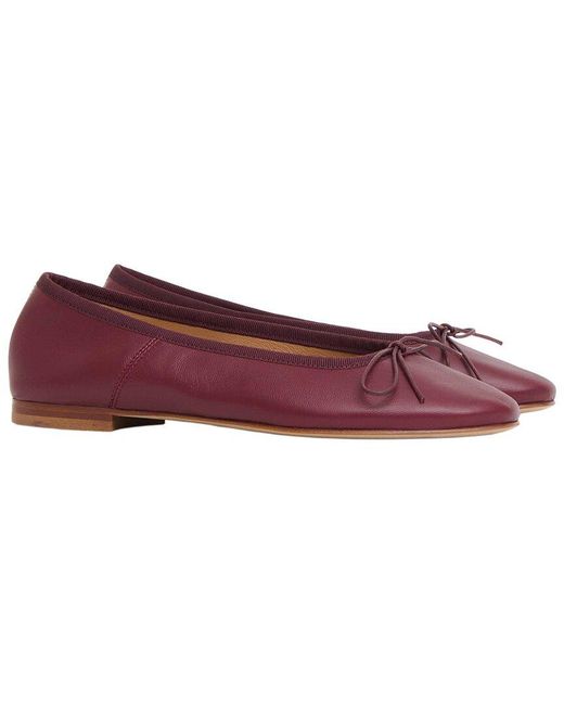 Mansur Gavriel Purple Dance Leather Ballerina