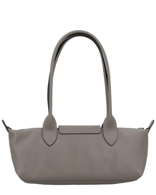 Longchamp Gray Le Pliage Xtra Medium Leather Shoulder Bag