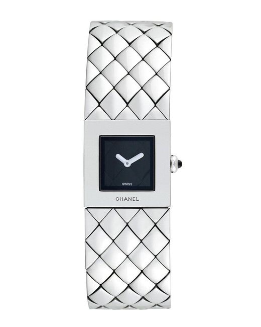 Chanel White Matelasse Watch, Circa 2000S (Authentic Pre-Owned)