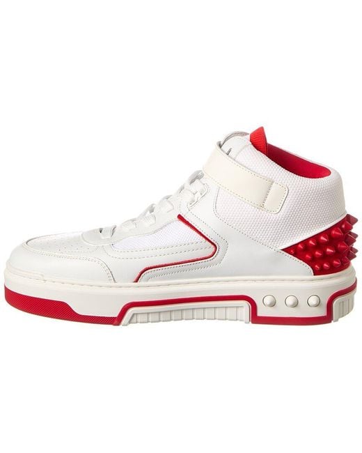 Christian Louboutin White Astroloubi Leather Sneaker for men