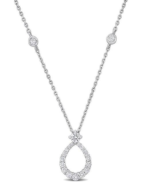 Rina Limor Metallic 14K 0.43 Ct. Tw. Diamond Station Necklace