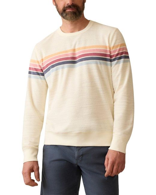 Faherty Brand Natural Cabana Towel Terry Crewneck T-Shirt for men