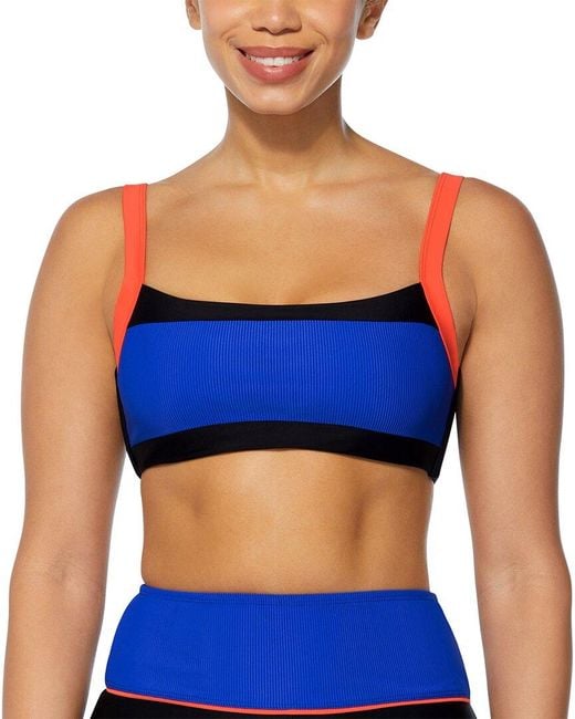 Reebok Blue Colorblock Bra