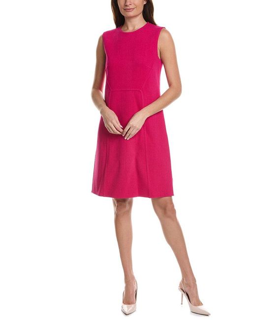 Michael Kors Pink Wool-blend H-line Shift Dress