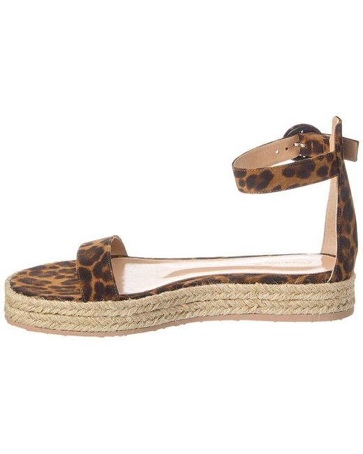 Gianvito Rossi Metallic Suede Platform Sandal