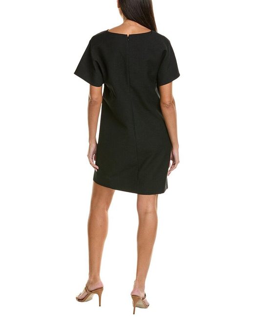 Natori Black Short Sleeve Sheath Dress