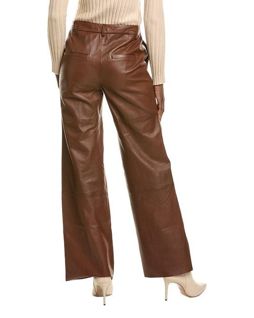 Marc Cain Brown Leather Pant