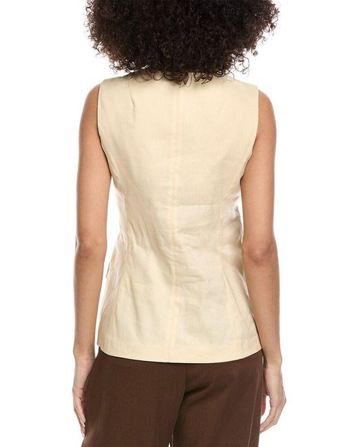 Rag & Bone Natural Slade Linen-Blend Vest