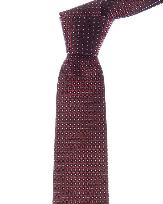 Canali Purple Wine Silk Tie for men