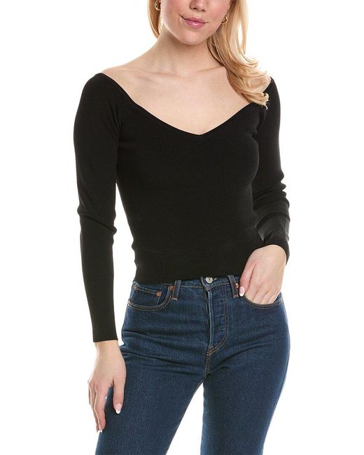 ENA PELLY Black Evie Luxe Knit Top
