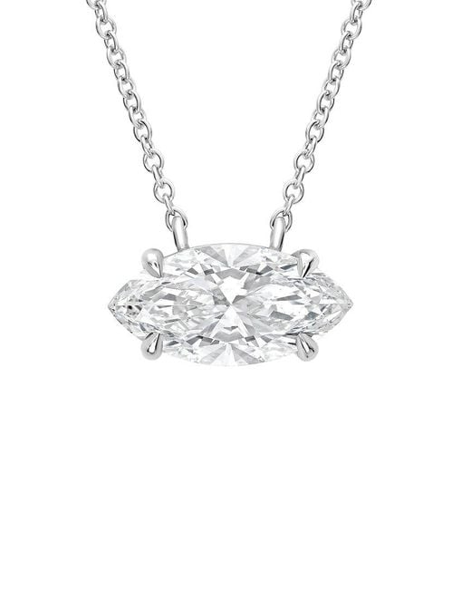 Diana M White 14K 5.00 Ct. Tw. Lab-Grown Diamond Solitaire Pendant
