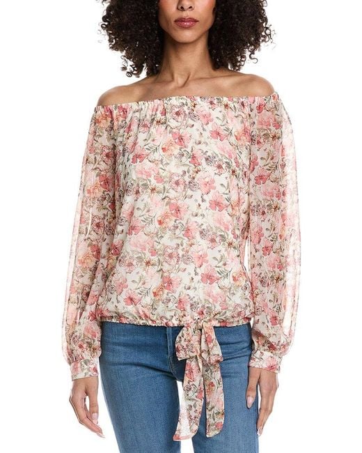 Vince Camuto Red Off-Shoulder Top