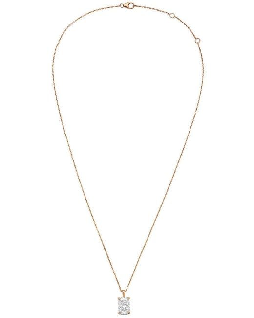 Diana M White Diana M. 14K Rose 7.00 Ct. Tw. Lab-Grown Diamond Solitaire Pendant