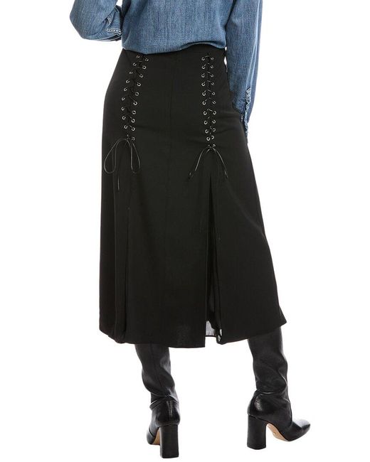 Green Holo Lace-Up Skirt