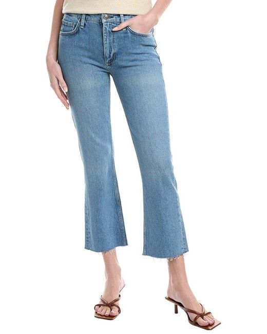 Rag & Bone Blue Epic Andi High-Rise Ankle Scout Wide-Leg Jean