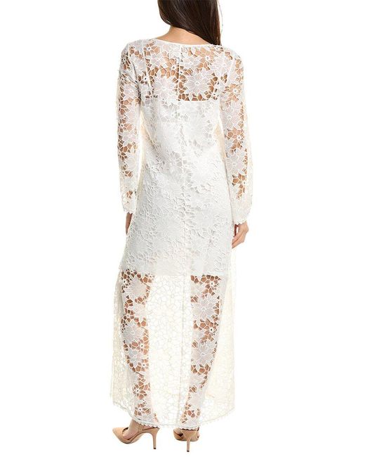Johnny Was White Floral Garden Lace Maxi Dress