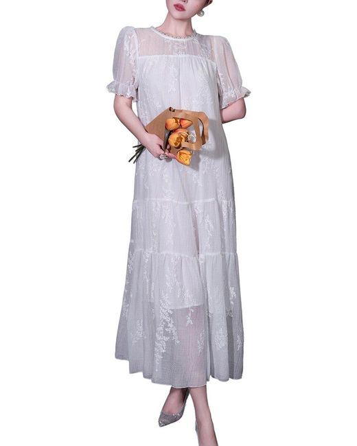BRC By BURRYCO Purple Short Sleeve Solid Midi Dress
