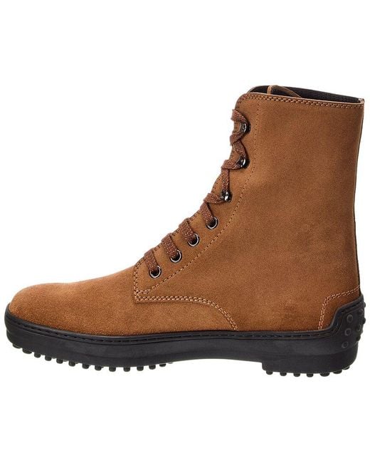 Tod's Brown Tods Gommini Cassetta Suede Boot