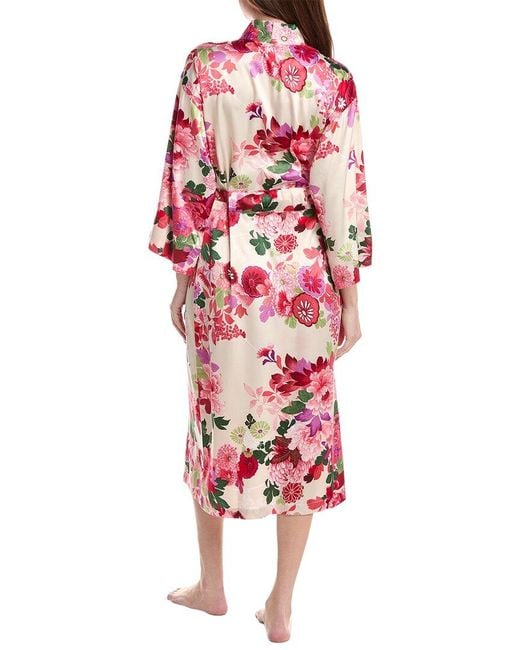 Natori Red Sofia Matte Satin Robe