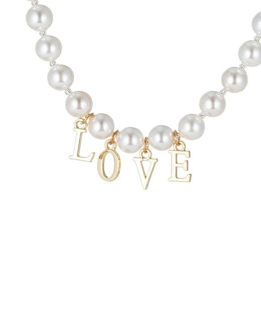 Eye Candy LA Metallic The Luxe Collection 6mm Pearl Shadi Necklace