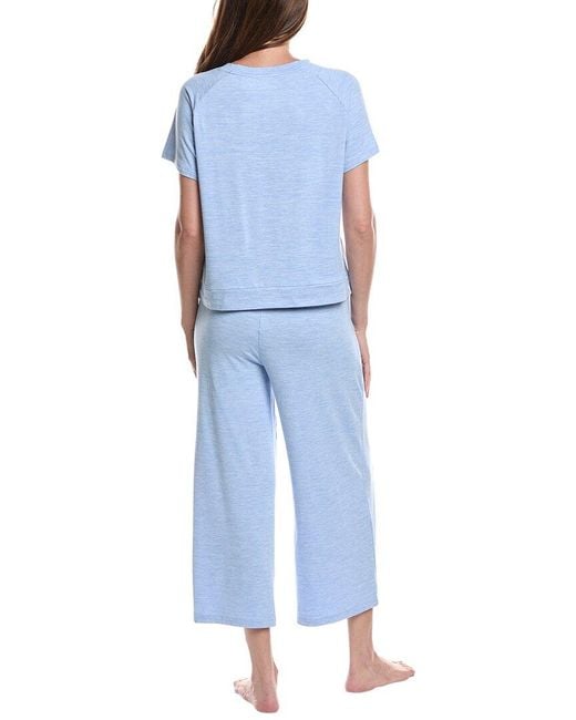 DKNY Blue 2Pc Top & Crop Pant Lounge Set