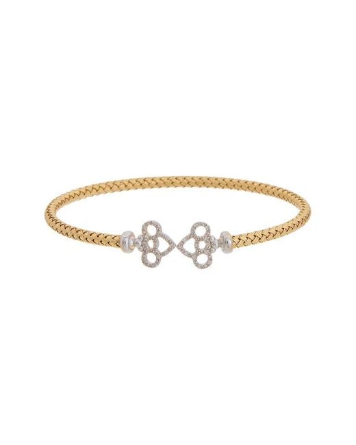 Meshmerise White 18K Over 0.20 Ct. Tw. Diamond Mesh Bangle Bracelet