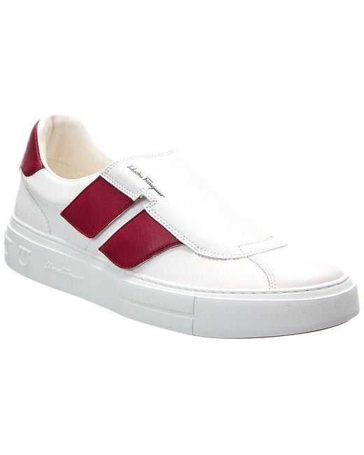 Ferragamo Pink Lima Leather Sneaker for men
