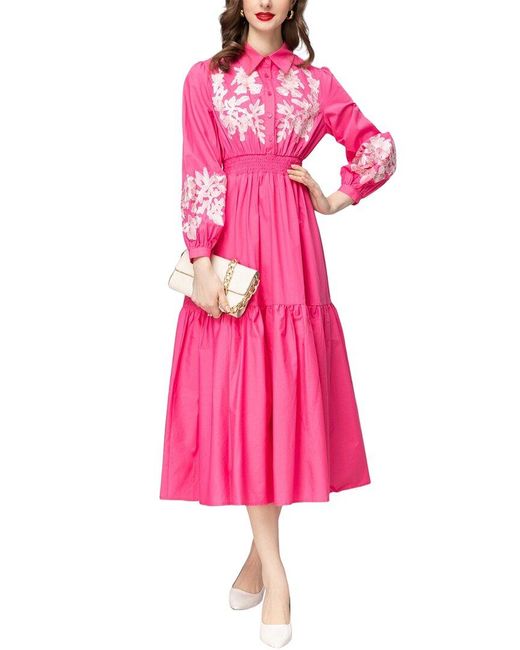 BURRYCO Pink Midi Dress