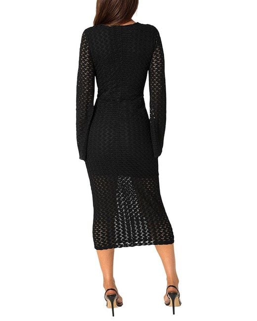 Bebe Black Crochet Midi Dress
