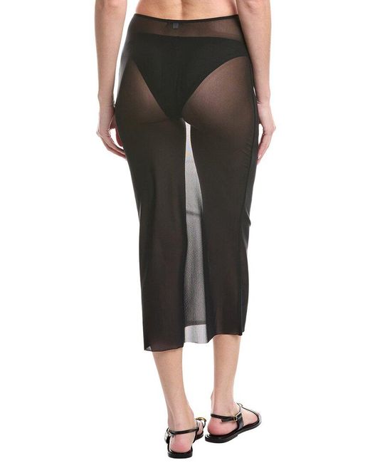 WeWoreWhat Black Mesh Midi Skirt