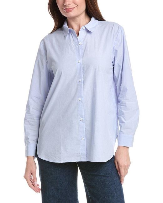 Eileen Fisher Blue Classic Shirt