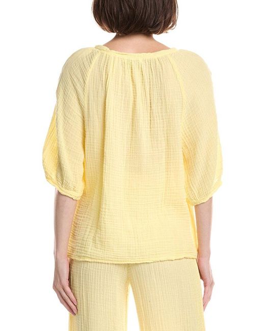 Michael Stars Yellow Jane Puff Sleeve Top