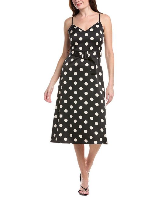 Sam Edelman Black Belted Polka Dot Dress