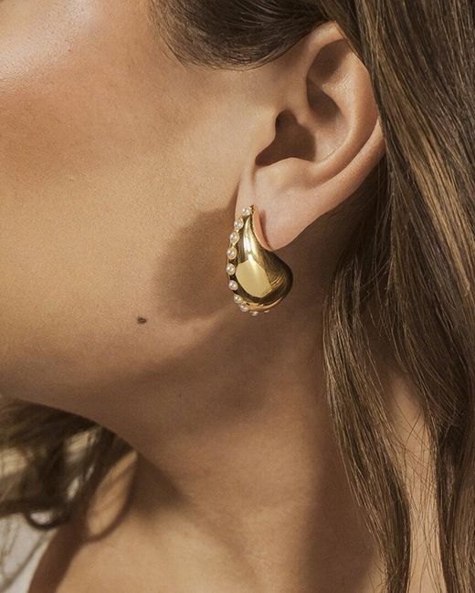 Sterling Forever Metallic 2Mm Pearl Raze Studded Drop Stud Earrings