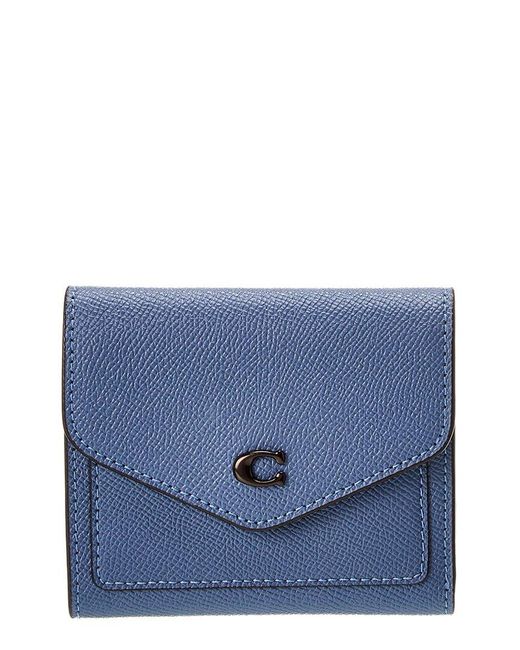COACH Blue Wyn Small Leather Wallet