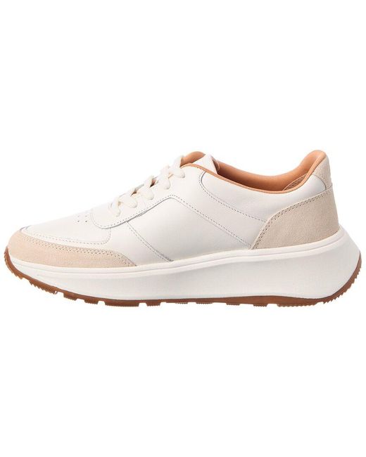 Fitflop White Leather & Suede Sneaker