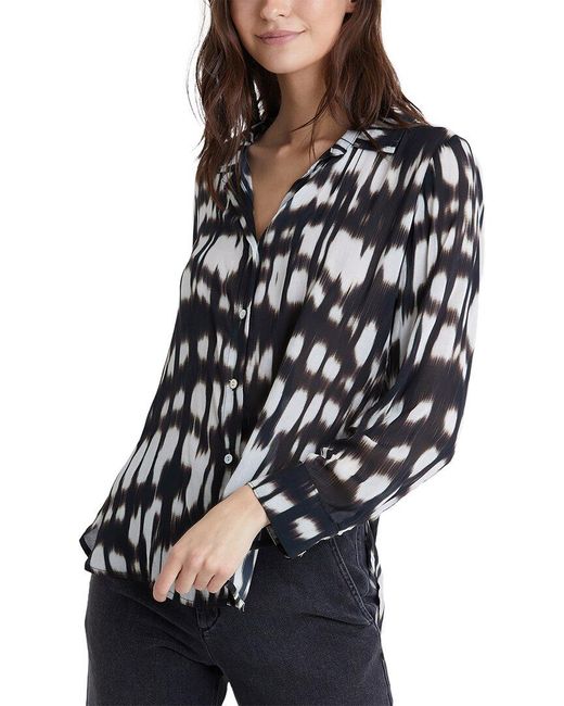 Bella Dahl Gray Flowy Button Down Shirt