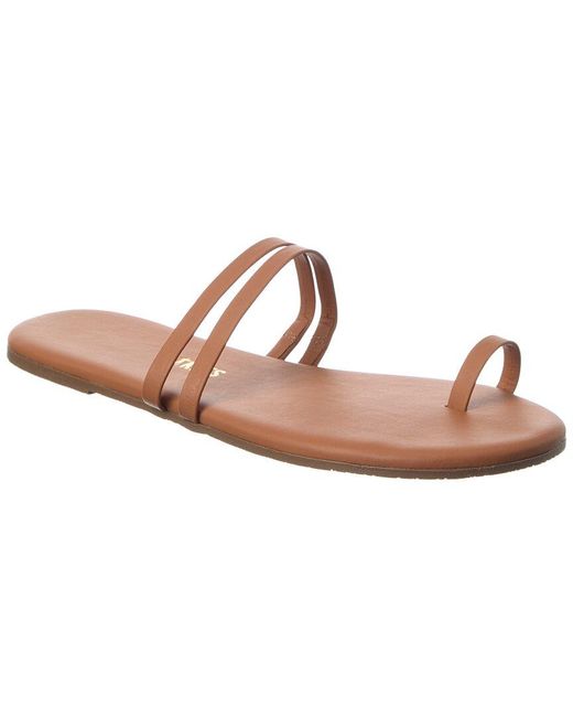 TKEES Pink Leah Leather Sandal