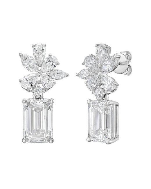 Diana M White Diana M. 14K 10.00 Ct. Tw. Lab-Grown Diamond Earrings