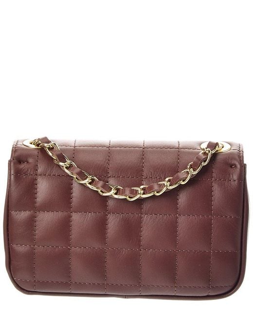 Isabella Rossetti Purple Evelyn Leather Quilted Crossbody