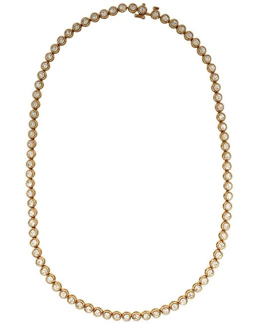 Prince Diamond & Jewelry Metallic 14K 7.18 Ct. Tw. Lab-Grown Diamond Tennis Necklace
