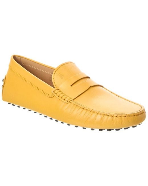 Tod's Yellow Leather Loafer for men