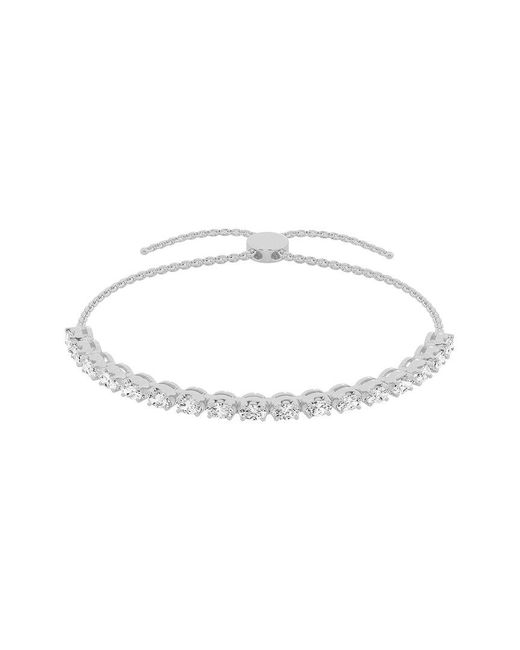 Lab Grown Diamonds White 14K 1.50 Ct. Tw. Lab-Grown Diamond Bolo Bracelet