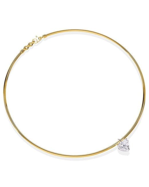 Lab Grown Diamonds Metallic 14K 2.21 Ct. Tw. Lab-Grown Diamond Omega Pendant Necklace