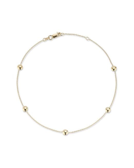 Ember Fine Jewelry Natural 14k Button Station Ankle Bracelet
