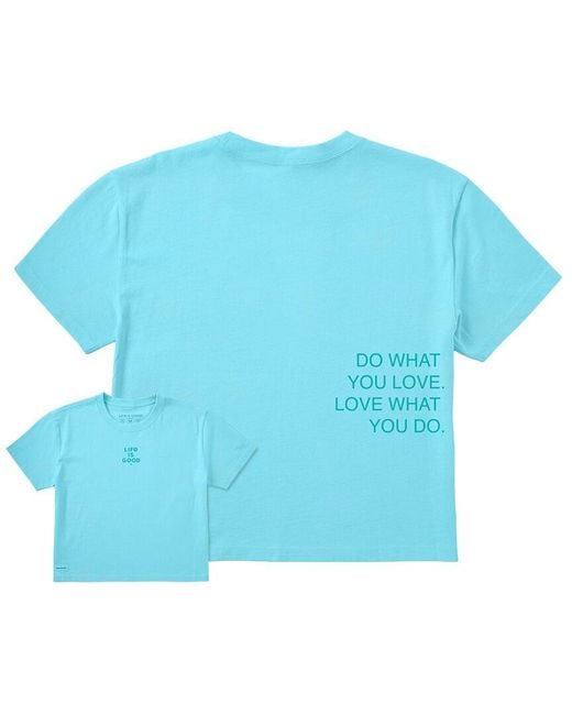 Life Is Good. Blue Crusher Boxy T-Shirt