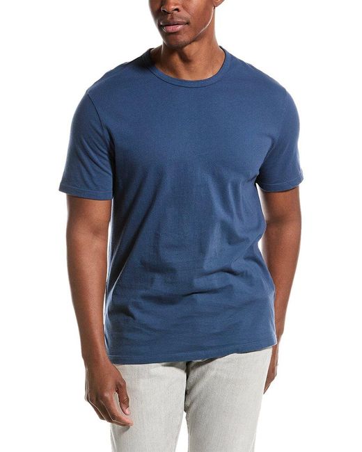 Vince Blue Garment Dye T-shirt for men