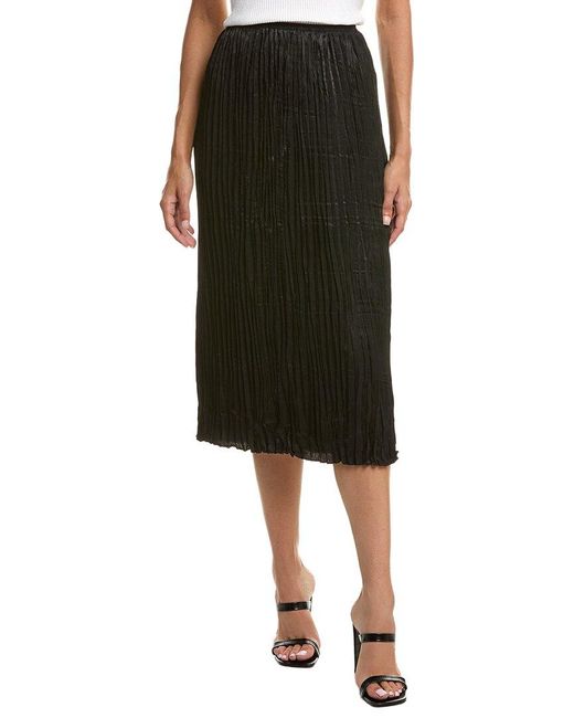 Bella Dahl Black Pleated Midi Skirt