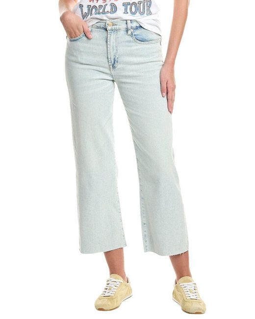 7 For All Mankind Blue Luxe Vintage Cropped Alexa Maui Straight Jean